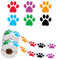Wisebom Hunde Pfoten Druck Aufkleber, 2Rolle/1000Stk Bunte Hundepfoten Etiketten Aufkleber, Bärentatze Tierpfotenabdruck Aufkleber für Scrapbook Wandtattoo Dekoration