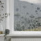 funlife Window Film Textured Films Frosted Window Sticker, Non-Adhesive Decorative Vinyl Film, Static Cling Double-Sided Glass Window Film Clear on Frost Thistle Daisy 58X120CM
