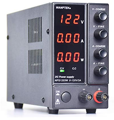 Labornetzgerät, 360W 0-120V 3A Regelbares DC Labornetzgerät AC Trafo Netzgerät Regelbar Stabilisiert Digitalanzeige Labornetzteil Netzteil Strommessgeräte, eine dreistellige Anzeige