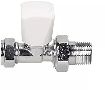 Evolve Straight Wheel Head Radiator Valve 15mm x 1/2 EV-RV15S Lockshield Valve