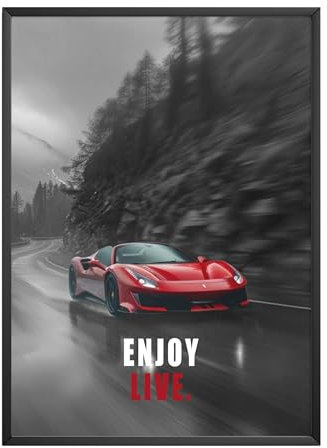 Motivationsbilder Ferrari Pista rot Bilder Büro, A3 Bild Büro Motivation Poster Ferrari Rot Autos Jungen, Motivationsbilder, Auto Bild Luxus, Motivation Bild Affirmationen Büro Bild ohne Rahmen
