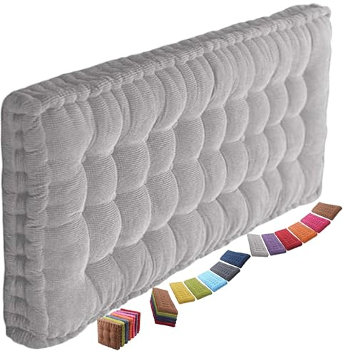 uyeoco 8-10cm Dickes Bankauflage Bankkissen, Sitzkissen Bank Sitzauflage Innen Outdoor, Gute Qualität Waschbare Gartenbank Auflage, Rechteck Sitzkissen Groß Für Stuhl Boden Bürostuhl(3@,50x130cm)