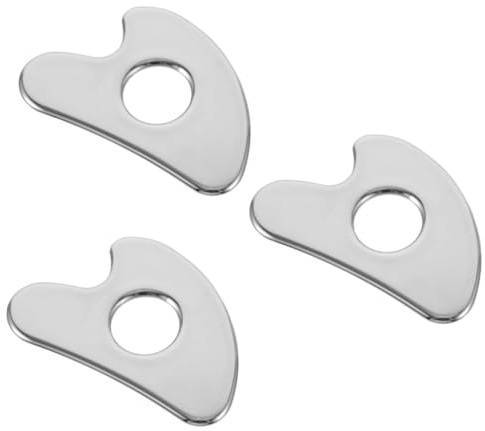 FRCOLOR 3 Stücke Täglichen Gebrauch Gesicht Gua Sha Scraing Werkzeug Metall Massage Schaber Für Gesichts Massage