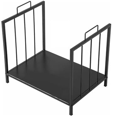 MIAOMI Estante para leña, leña, Porta Cubiertos para Chimenea, Accesorios para Chimenea, Porta leña, Pila, Interior y Exterior, Estante para leña
