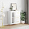 puraday Sideboard Schrank 69,5x34x90 cm Seitenschrank Buffetschrank Aufbewahrungsschrank Buffets Büromöbel Wohnzimmer Schrank Vintage Schlafzimmer Bücherregal Hochschrank Hochglanz-Weiß