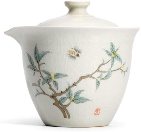 MYXJX mugs Tasse à café, tasse à thé, service à thé 180 ml en céramique peinte à la main, bol à thé Gaiwan, tasse à thé Kung Fu, cérémonie du thé