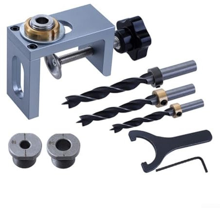 Dübelbohrer, 8/10/12 mm Dübelbohrvorrichtung, Rückprallschrank-Holzstanzer, für Bettschrankschrauben (8 mm)