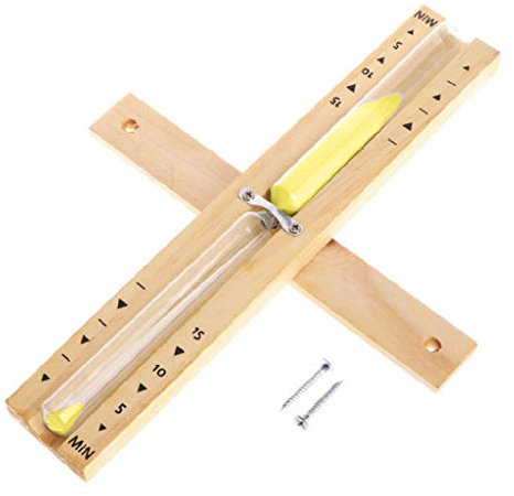 Sablier rotatif en bois blanc pour sauna 15 minutes
