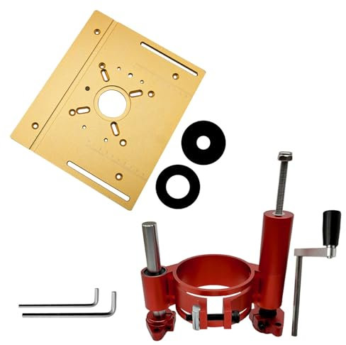 High-precision router table lift system for woodworking with adjustable height and quick release mechanism of S 8-2