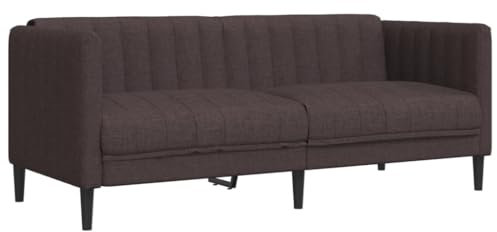 ChicAbode Sofa 2-Sitzer Dunkelbraun Stoff Zweisitzer Loungesofa Designsofa für Wohnzimmer, Couch Wohnzimmersofa