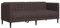 ChicAbode Sofa 2-Sitzer Dunkelbraun Stoff Zweisitzer Loungesofa Designsofa für Wohnzimmer, Couch Wohnzimmersofa