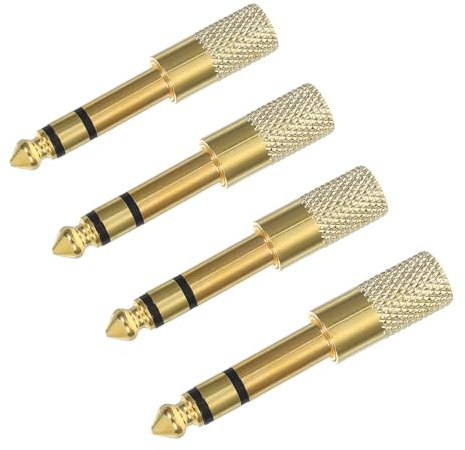 Mipcase Adaptateur Guitare vers Casque, 4 Pièces, Adaptateur Audio Stéréo Femelle, Convertisseur De Microphone, Casque pour Clavier Électronique, Ampli De Batterie
