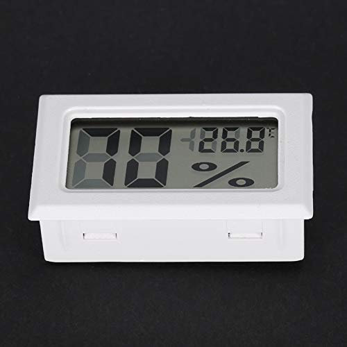 Digitales Hygrometer, Thermometer mit Großem LCD -Bildschirm, Kompaktes Design, Feuchtigkeitsmonitor für Zuhause, Büro, Gewächshaus und Minigröße für Inkubatoren (Weiß)