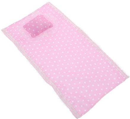 KONTONTY Miniatur Puppenhaus Bettwäsche Set Mit Kissen Bettlaken Zubehör Für Puppenhaus Schlafzimmerdeko Ergänzung Für Kreatives Spielen Und Rollenspiele