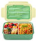Diboniur Porta Pranzo, 1400ml Lunch Box con Posate, Schiscetta Pranzo Bambino Adulto Bento Box con 3 Scomparti, Schiscetta Contenitore Ermetico per Microonde Ufficio Lavoro Picnic (Verde)