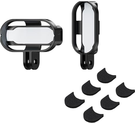 Higatful Insta 360 GO 3/GO 3S Kit de montage magnétique vertical et horizontal avec micro et protection contre le vent pour Insta360 GO 3/GO 3S (Noir)