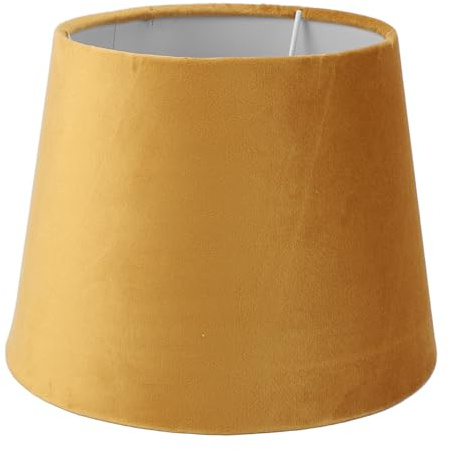 Omabeta Luxuriöser Konischer Lampenschirm aus Samt für Tisch-Stehlampen, Praktische Dekorative Lampenabdeckung für Hotel-Schlafzimmer-Club, E27-E14-Lampenschirm (Gold)