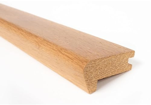 Project DIY® 900mm Solid Oak Stair Nosing for 20mm Flooring | 6mm Wear Layer | 58mm Width x 27mm Height | Compatible with Solid & Engineered Wood | Premium Solid Oak (Lacquered Oak)