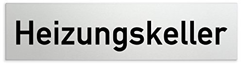 Kinekt3d Leitsysteme 'Plaque de porte en aluminium Chauffage Cave 160 x 40 x 1,5 mm (Surface traitée) • autocollant