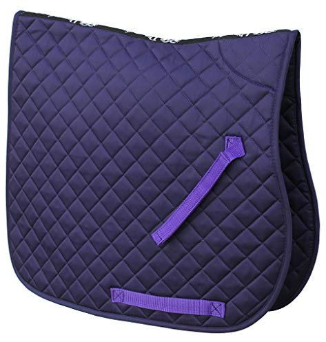 Rhinegold 0 Cotton Quilted Saddle Cloth-Full-Purple Schabracke, violett, Volle Größe