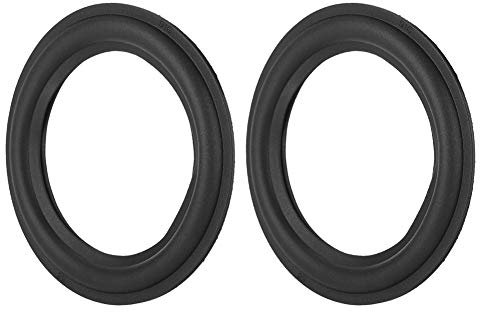 Yunir 2Pcs Horn Rubber Edges, Speaker Surround Repair Subwoofer Foam Woofer Repair Part Replacement Black, for, for Swans Speaker (5 inch)