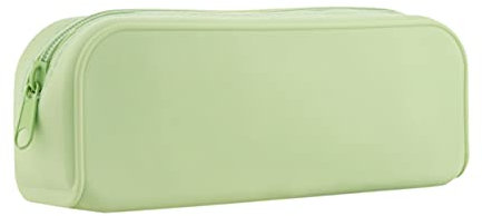 OFITURIA® Étui en Silicone avec Fermeture éclair - Trousse Scolaire pour Enfant avec 1 Compartiment 195 x 55 x 75 mm (Vert)