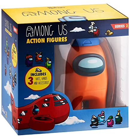 Among Us Sammelfiguren mit Zubehör – Serie 2 (orange) 17 cm