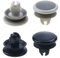 2 x 3D-Joystick-Kappe, Joystick-Kappe, Joystick-Wippkappe für Psvita 1000 PSV 1000 Controller, Ersatz (schwarz)
