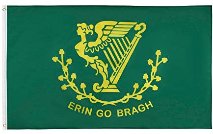 Flagge 90 * 150 cm Irland Irish Harp Erin Go Bragh Flagge