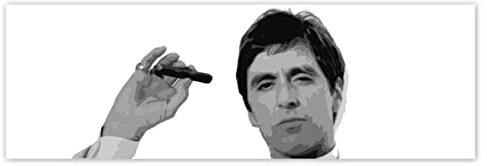 H147Y_PL1AP Foto-Poster, Wandkunst, Dekoration, 200 x 66 cm, Al Pacino Scarface
