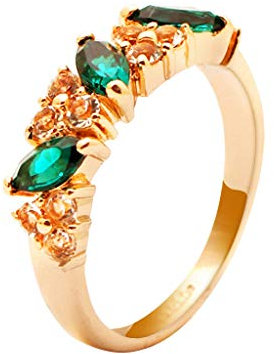 Xmiral Rose Gold romantische Hochzeit natürlicher -Schmuck-Ring weiße Ringe Armband Der Ringe