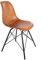 Lederstuhl Lorenzo Cognac aus Echtleder & Metall Esszimmerstuhl Polsterstuhl Retro-Stuhl für Küche Garten Terrasse Esszimmer SP2269