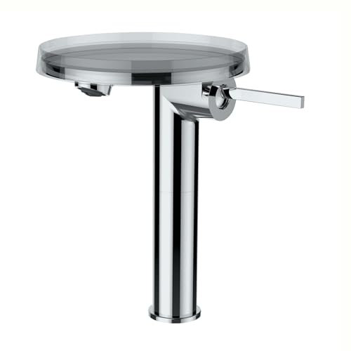 LAUFEN Kartell Einhebel-Waschtischmischer disc, ohne Ablaufventil, Ausladung 110mm, chrom, hoch, H3113380041101