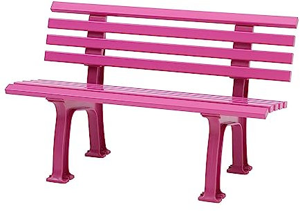 PROREGAL Gartenbank Antigua | 2-Sitzer | Flieder | HxBxT 74x120x54cm | Witterungs- & UV-beständiger Kunststoff | Parkbank Sitzbank Außenbereich Garten Balkon Terrasse