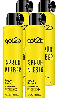 got2b Haarlack Sprüh Kleber Halt 6 (300 ml), 72 h Haarspray für ultra starke Haarstylings, ohne zu verkleben oder auszutrocknen, fixiert bis zur nächsten Haarwäsche, 4x 300 ml