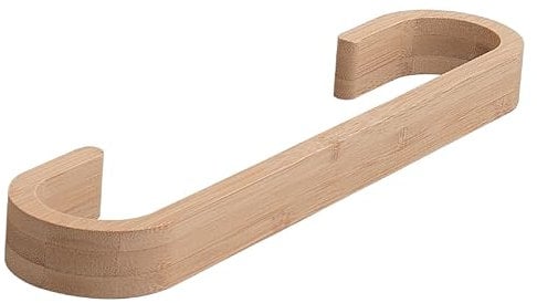 GEDY | Porta Asciugamani Bagno Himalaya Bamboo Naturale, Appendi Asciugamani Fissabile con Viti Incluse, 2,5x40x6,9cm