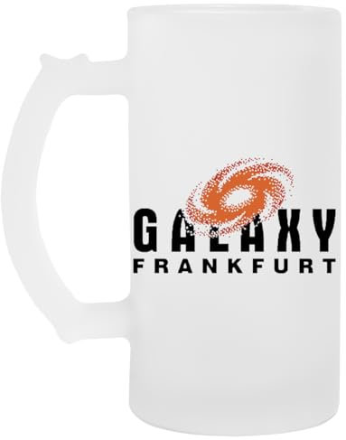 Frankfurt Galaxy Glas Bier Becher Tasse Glass Beer Mug Cup