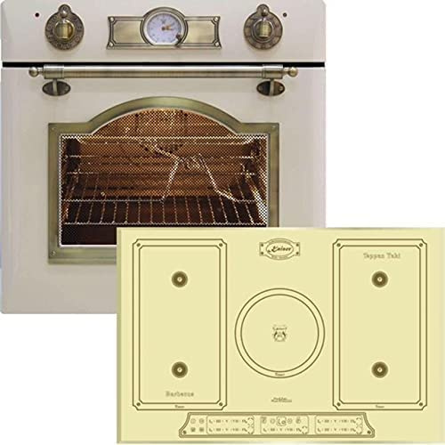 Kaiser Backofen-Set EH 6355 ElfEm+KCt 7797FIElfEm, Elektro Einbaubackofen,Retro, 60cm, 67L+Induktionskochfeld 77cm