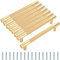 MEIDIV 8PCS Gold Cupboard Handles, Hole Spacing 128mm Gold Wardrobe Handles, T Bar Handle for Kitchen Cupboard Wardrobe Cabinet Door