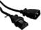 rhinocables IEC Kettle Lead Extension – 50cm Black Cord with C13 to C14 Connectors | PC Power Cable for Monitors, Computers, Printers & More | Durable Connector Lead for Plug, Home & Office Use