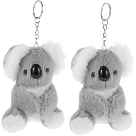 JOINPAYA Porte Clé 2 Pièces Porte-clés Koala Porte-clés Animal En Peluche Porte-clés Moelleux Pendentif Joli Porte-clés Peluche Koala Alliage De Zinc Dessin Animé Fille Porte Cle