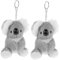 JOINPAYA Porte Clé 2 Pièces Porte-clés Koala Porte-clés Animal En Peluche Porte-clés Moelleux Pendentif Joli Porte-clés Peluche Koala Alliage De Zinc Dessin Animé Fille Porte Cle