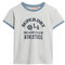 Superdry Damen Athletic Essentials Beach Graphic Ringer T-Shirt Grau Meliert 36