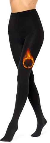 Merry Style Collant Thermique Femme Hiver Legging Collant Polaire grande taille Legging Thermique Femme MS-ATX-442 (Noir, XL/XXL)