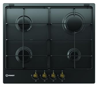 Indesit TH 642/I AN - Piano cottura a gas, n° 4 fuochi, 58x47 cm, colore Antracite