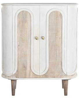 DKD Home Decor Sideboard, Weiß, 92 x 40 x 113 cm