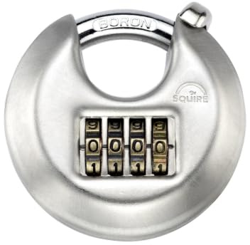 Squire DCL1COMBI 70MM DISC Style Combination Padlock, Silver