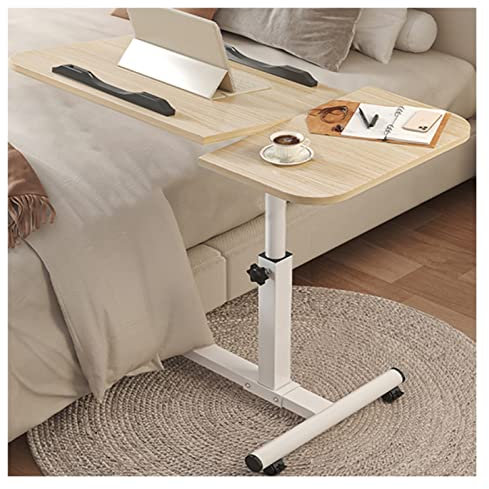 Laptop-Betttisch, Überbett-Nachttisch mit 2 kippbaren Schreibtischplatten, Druckerständer für Büro, Krankenhaus, Zuhause, 3 Farben