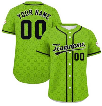 Generisch Personalisiert Atmungsaktiv Baseballtrikot Sporthemden Schnelltrocknend T-Shirt Individuelles Baseball Jersey Baseball Trikot Kurzarm Sportuniform Herren Damen Kinder Black Friday Angebote