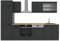 Vicco Küchenzeile R-Line, Anthrazit Landhaus/Anthrazit, 300 cm ohne Arbeitsplatte